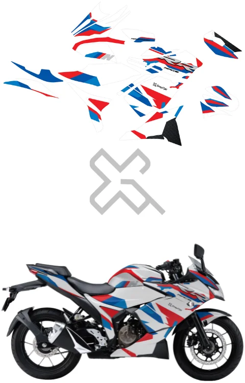 RR Edition Full Body Sticker Compatible with Gixxer SF 250 | Made In Premium Gloss Vinyl With FPF(Fade Protection Film), Water Proof, Precut Sticker, Pack Of 1 Compatible with Both Side